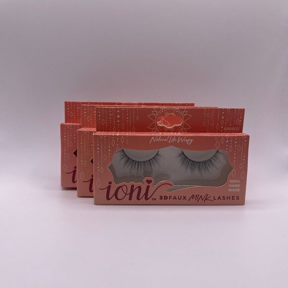 Ioni 3D Natural Lite Wispy Mink Lashes 3 PCS. Set - Picture 1 of 6